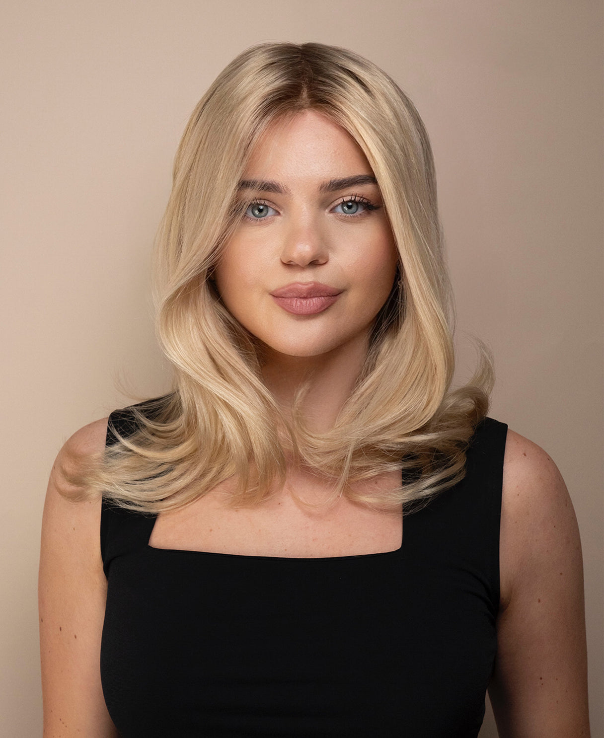 PREMIUM HIGHLIGHTED SHADOWROOTS BLONDE HAIR BLEND LACEFRONT Wig lace front mono wig - 14 main image 2